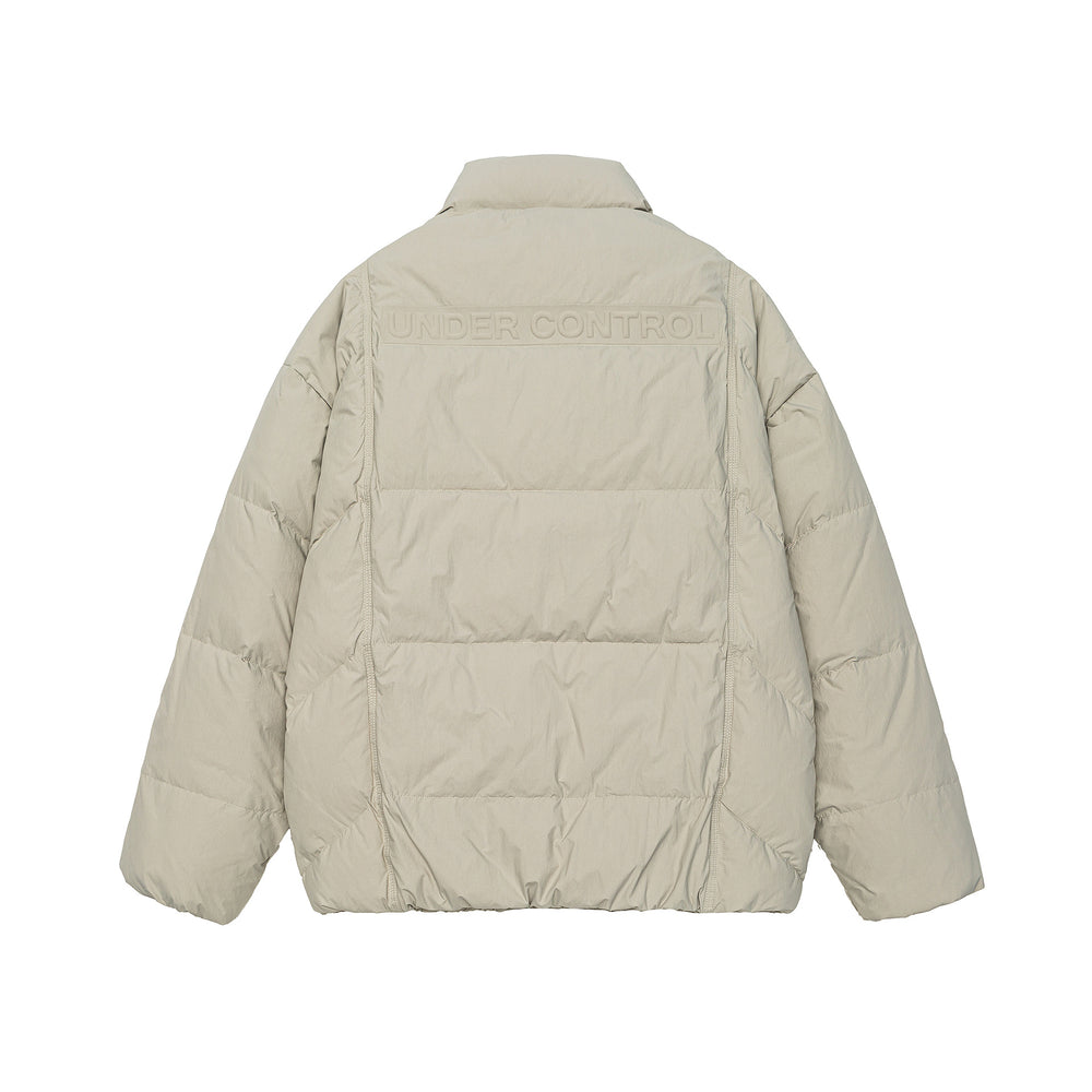 Unisex Oversized gesteppte Winterjacke mit hohem Stehkragen und verdecktem Reißverschluss Shop Nory