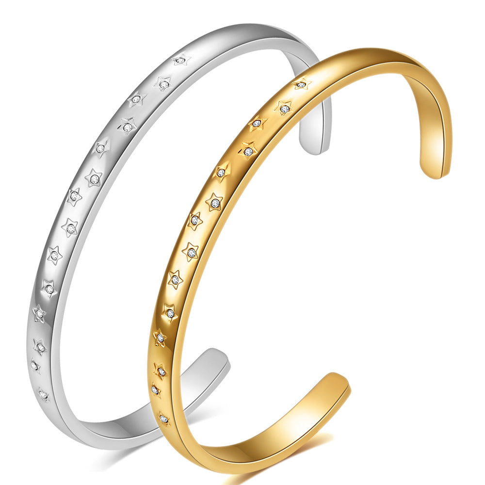 Damen Armreif mit funkelnden Sternen und elegantem Design Shop Nory