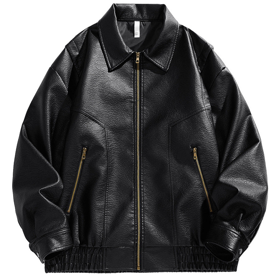 Herren kurz geschnittene jacke mit elastischem Bund und Taschen