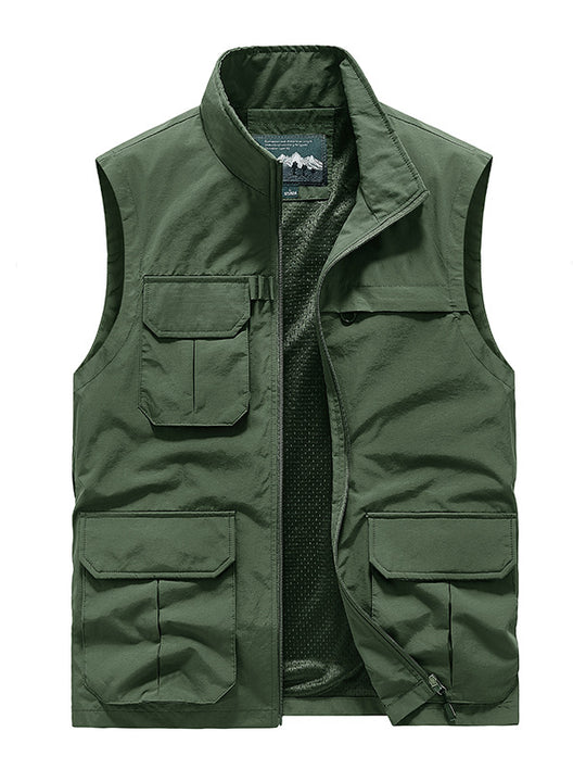Herren Leichte Reise-Utility-Weste mit Mesh-Innenfutter und Mehrfachtaschen Shop Nory