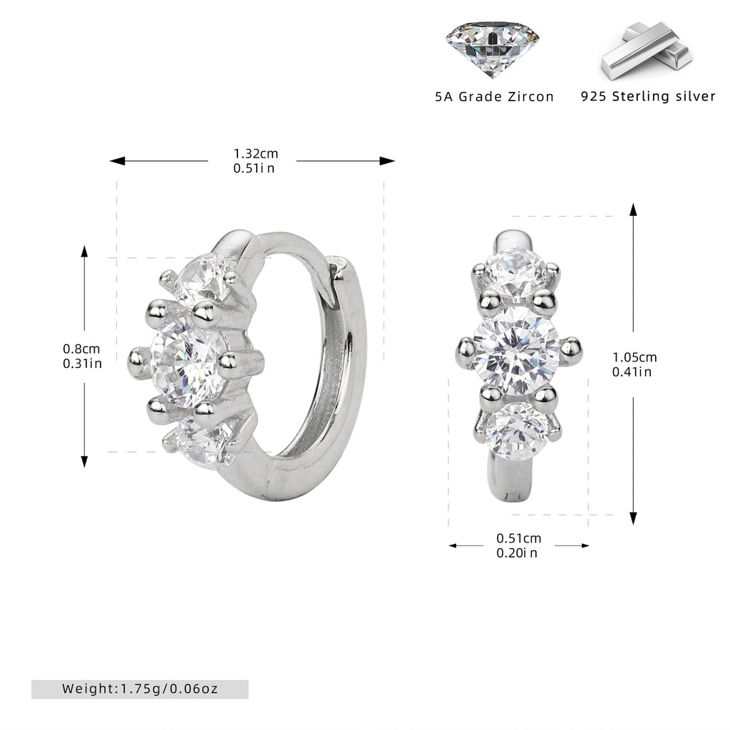 Damen Ohrhänger aus 925 Sterling Silber mit funkelndem Zirkon Shop Nory
