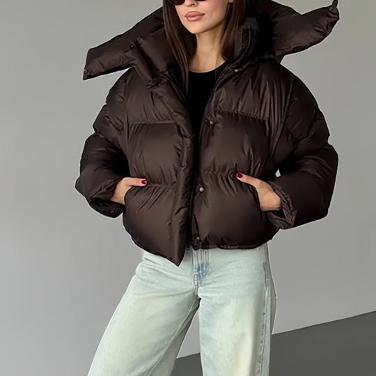 Damen Modische Kurzjacke mit Steppdetails
