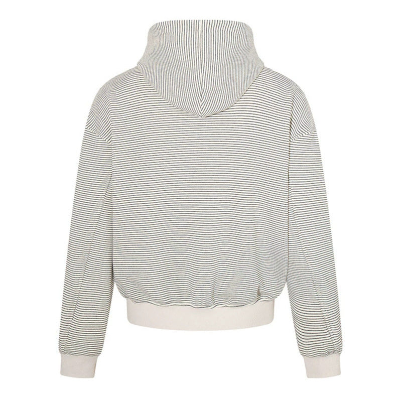 Damen Feinringel-Zipjacke mit hohem Stehkragen, Kängurutaschen und elastischem Saum Shop Nory