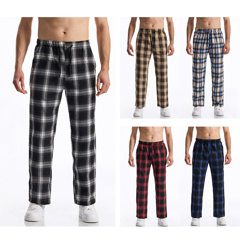 Herren bequeme Freizeithose mit Karomuster