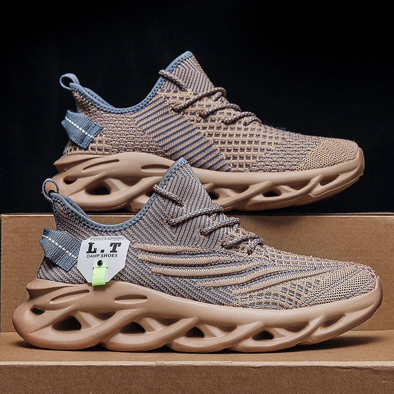 Herren Strick-Sneaker mit skulpturaler Hohlkammer-Sohle und reflektierenden Schnürsenkeln Shopy Nory
