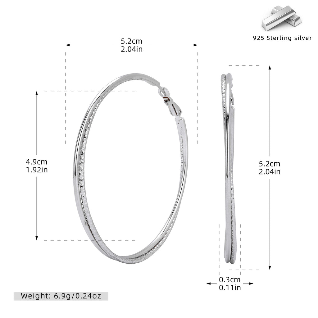 Damen Creolen aus hochwertigem 925 Sterling Silber mit elegantem goldfarbener Oberfläche Shop Nory