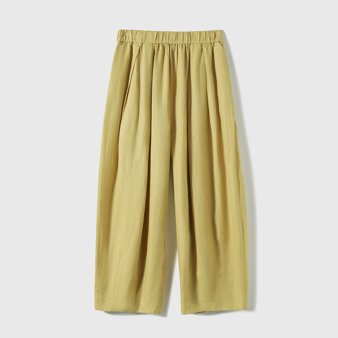 Damen Lässige, weit geschnittene Leinenhose Shop Nory