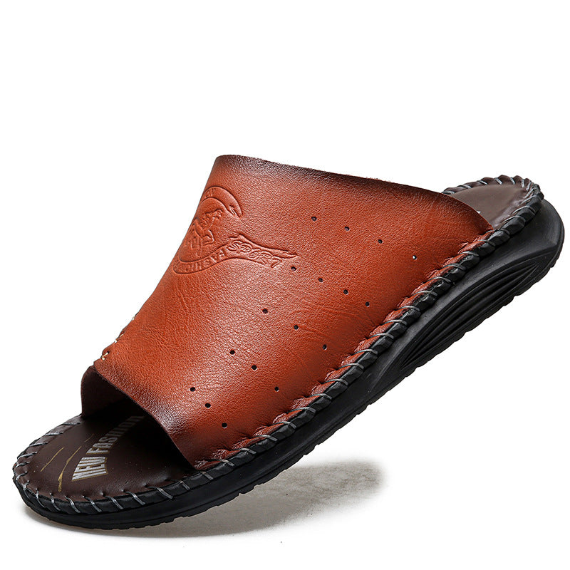 Herren Komfortable und atmungsaktive Ledersandalen