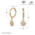 Damen Ohrhänger mit glänzendem Sonnenanhänger aus hochwertigem 925 Sterling Silber Shop Nory