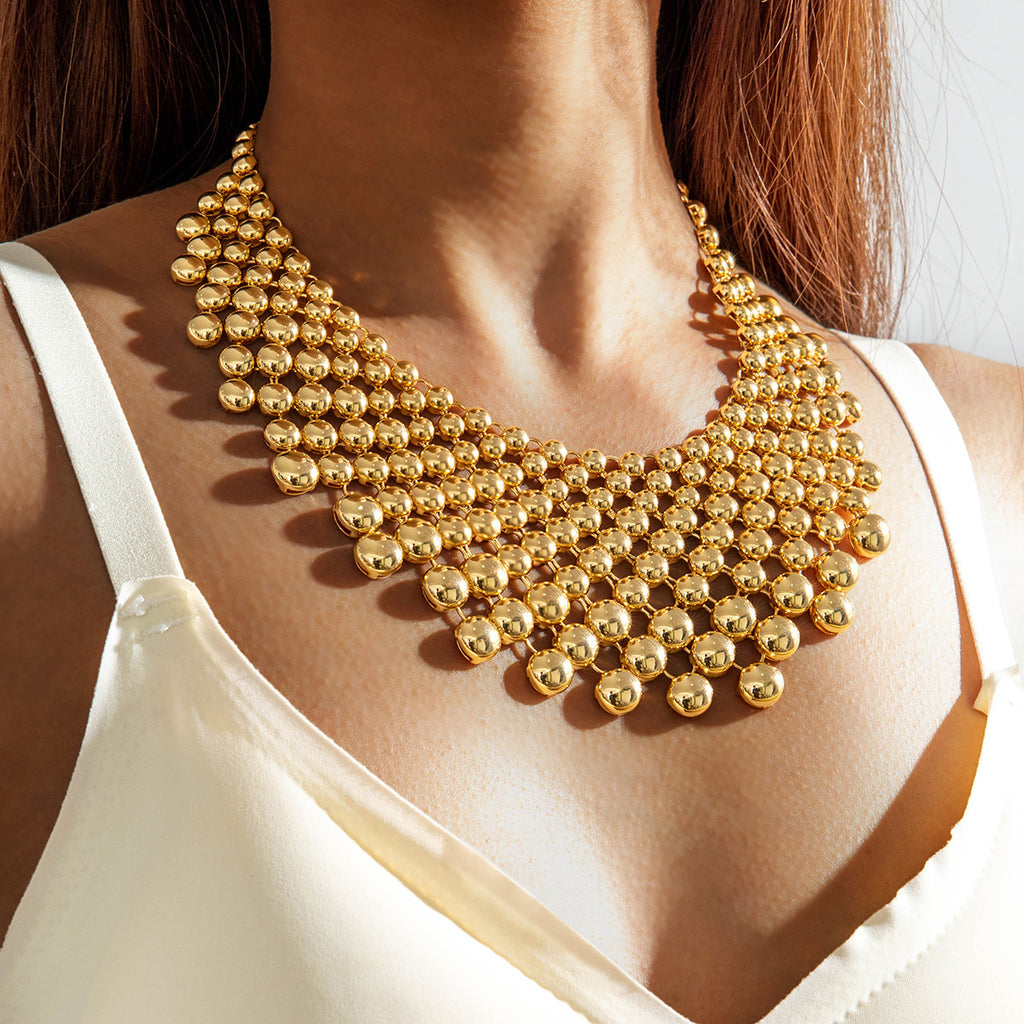 Damen Statement-Halskette mit kunstvollem Kugeldesign Shop Nory