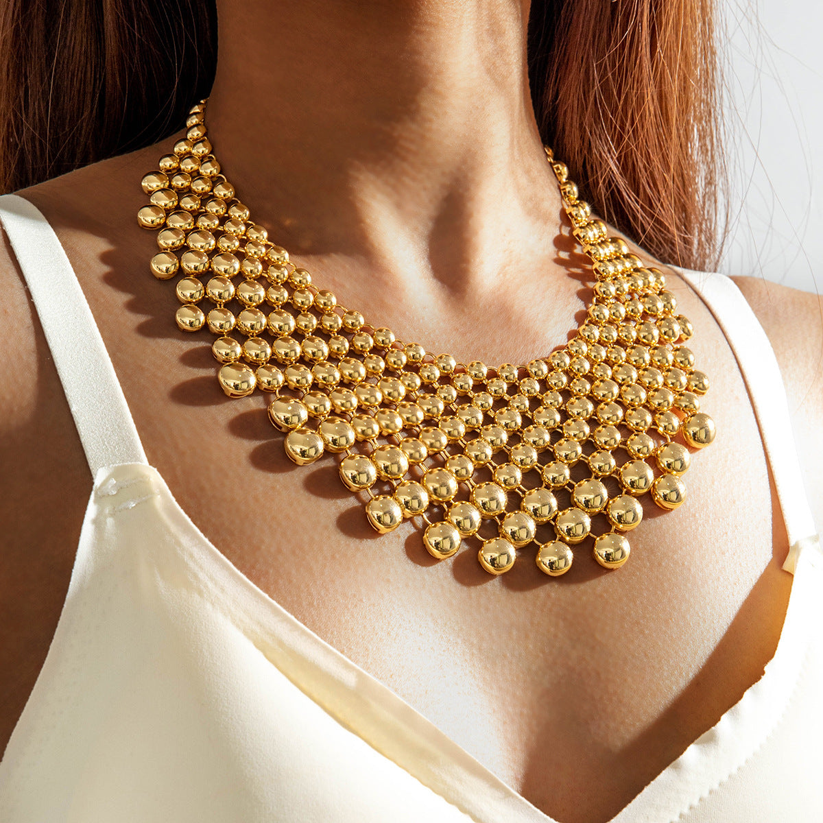 Damen Statement-Halskette mit kunstvollem Kugeldesign Shop Nory