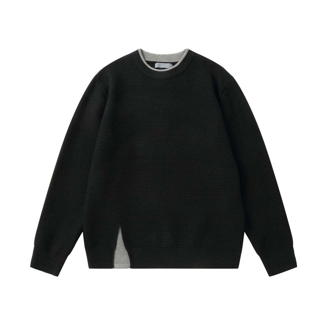 Damen Strukturiertes Rundhals-Sweatshirt mit seitlichem Keilschlitz Shop Nory