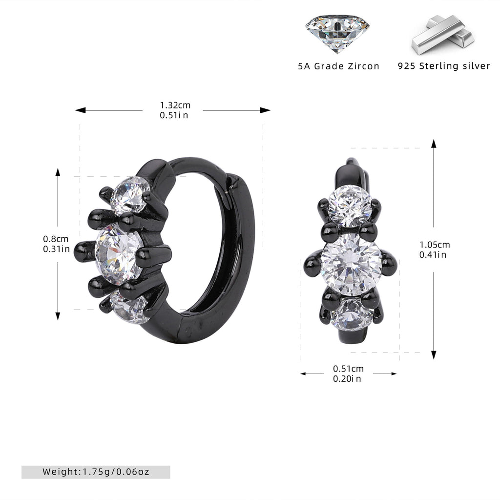 Damen Ohrhänger aus 925 Sterling Silber mit funkelndem Zirkon Shop Nory
