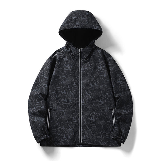 Herren Leichte Outdoor-Jacke mit Kapuze und floralem Design Shop Nory
