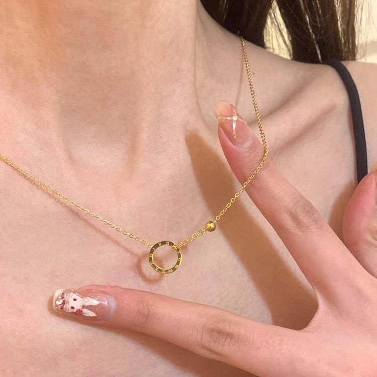 Frauen Symbolischer Kreis Anhänger Halskette Shop Nory