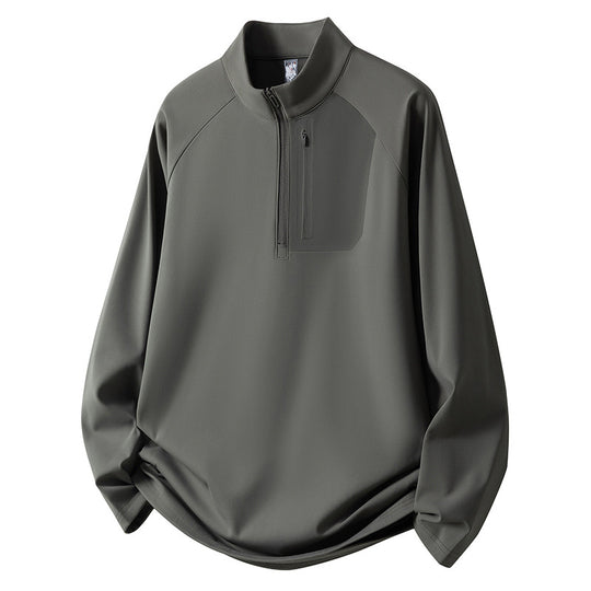 Herren Sport Fleece Pullover mit Reißverschluss Shop Nory