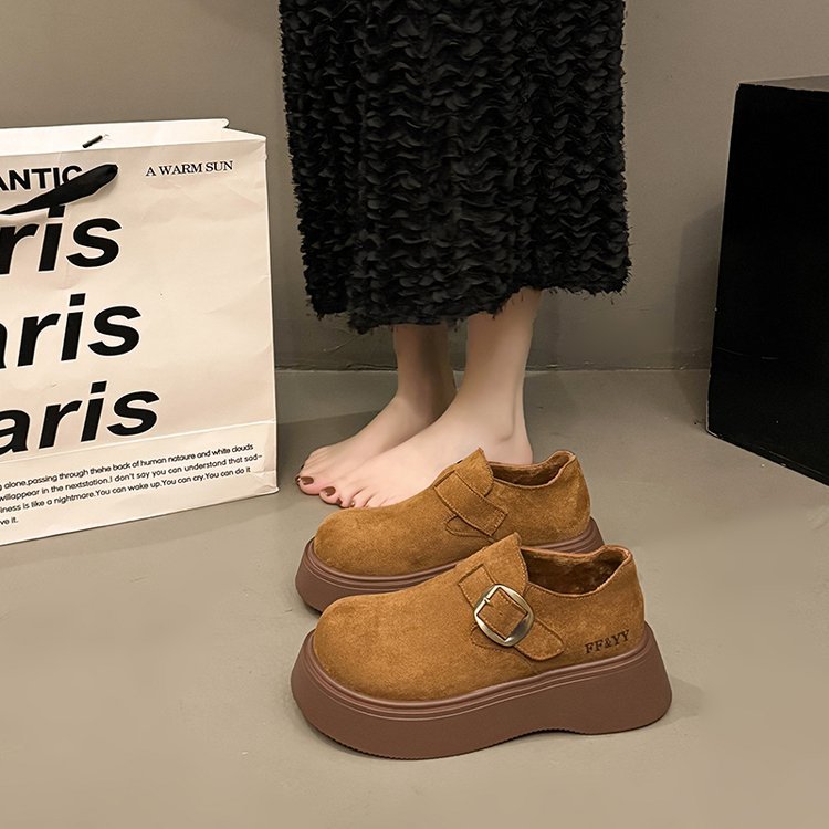 Damen modische Slipper mit bequemer Sohle und dekorativem Schnallenverschluss