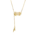 Damen Halskette mit kunstvollem Bamboo-Anhänger Shop Nory