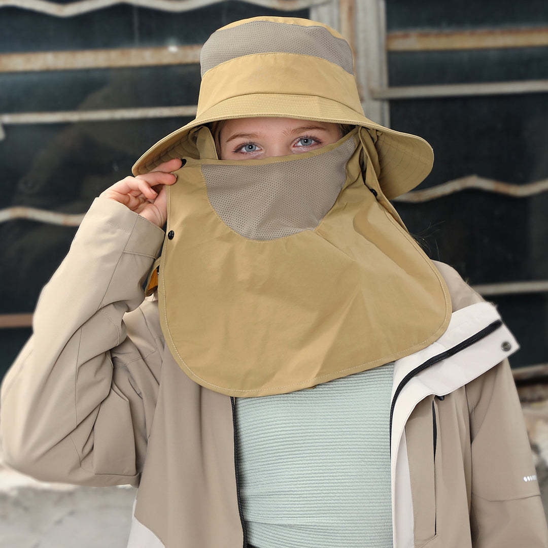 Shopnory | Vollabdeckung Gesicht Sonnenschutz Maske im Freien UV Eimer Hut