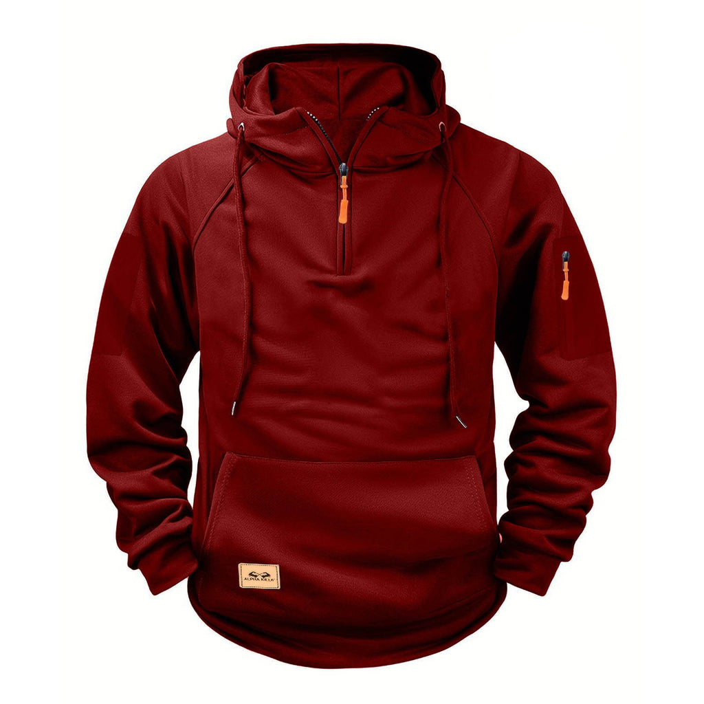Herren sportlicher Kapuzenpullover mit praktischem Reißverschluss