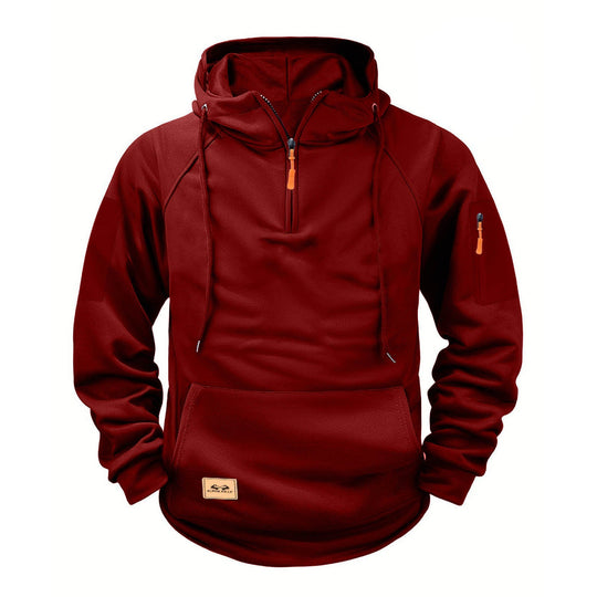 Herren sportlicher Kapuzenpullover mit praktischem Reißverschluss
