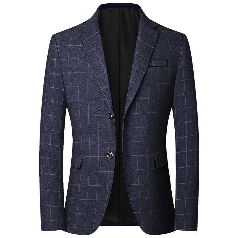Herren Modernes Slim-Fit Sakko mit dezentem Karomuster aus leichtem MischgewShop Norye Shop Nory