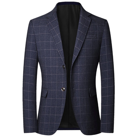 Herren Modernes Slim-Fit Sakko mit dezentem Karomuster aus leichtem MischgewShop Norye Shop Nory