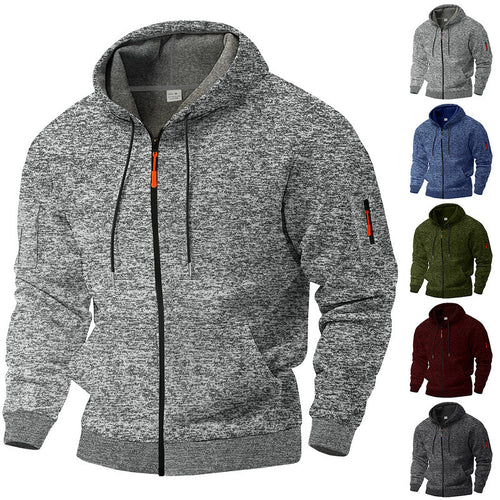 Herren nan Kapuzenjacke mit durchgehendem Reißverschluss und Thermofutter Shop Nory