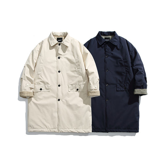 Herren Wattierter Mantel mit Hemdkragen und Thermofutter Shop Nory