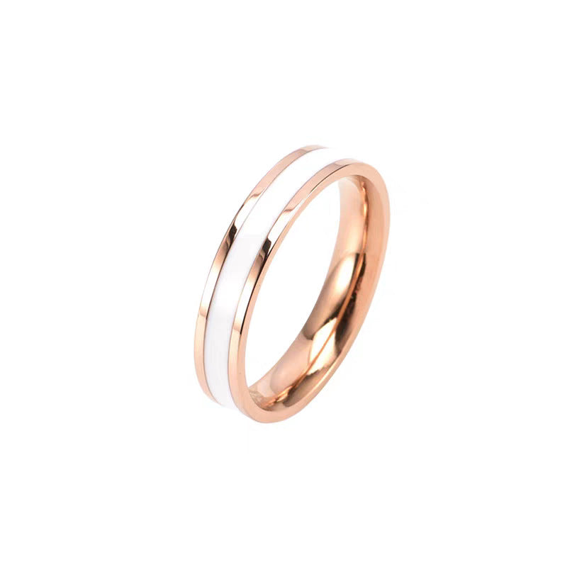 Frauen Moderne Dual-gestreifte Trauring Ring Shop Nory