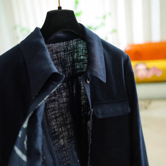 Damen Modische Baumwolljacke mit asymmetrischem Kragen Shop Nory