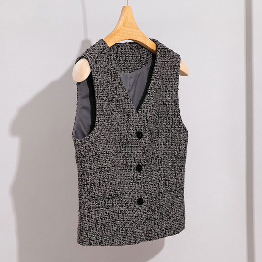 Damen Hochtaillierter Tweed-Midirock mit geradem Schnitt und leichter A‑Linie Shop Nory