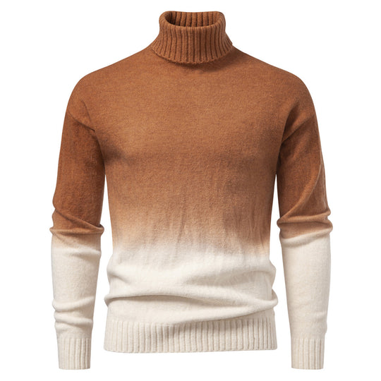 Herren Rollkragenpullover mit sanftem Farbverlauf und Feinstrick-Qualität Shop Nory