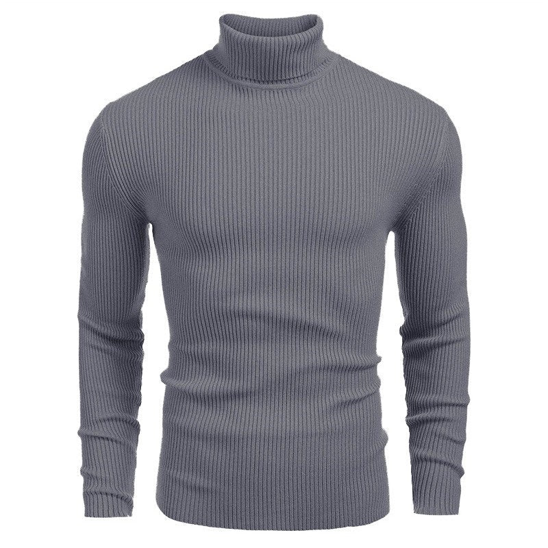 Herren Rollkragenpullover aus feinem Rippstrickmaterial
