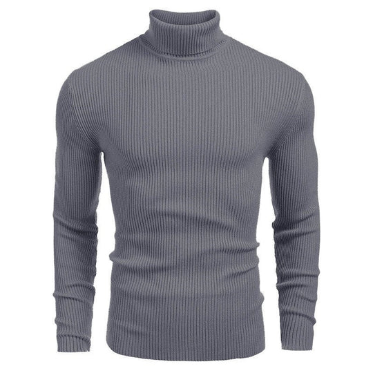 Herren Rollkragenpullover aus feinem Rippstrickmaterial