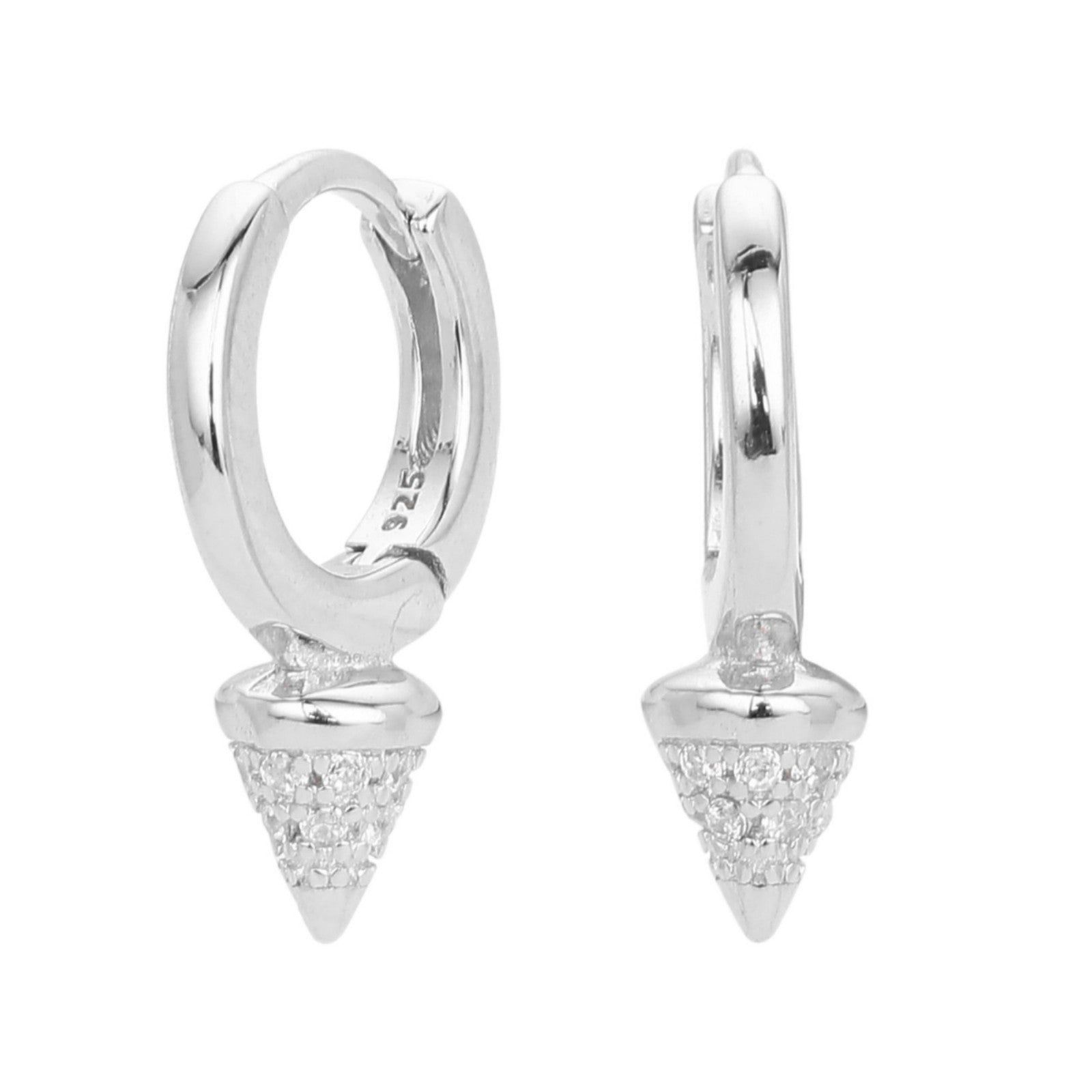 Damen Ohrhänger mit eleganten Zirkon-Spitzen aus 925 Sterling Silber Shop Nory