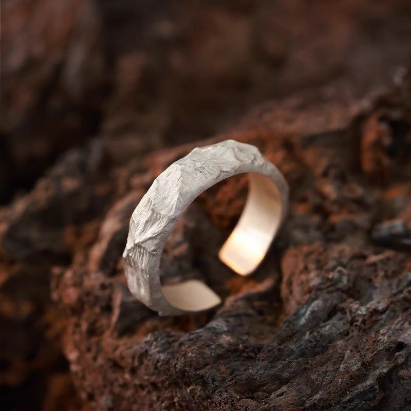 Damen Offener Ring mit kunstvollem Struktur-Design Shop Nory