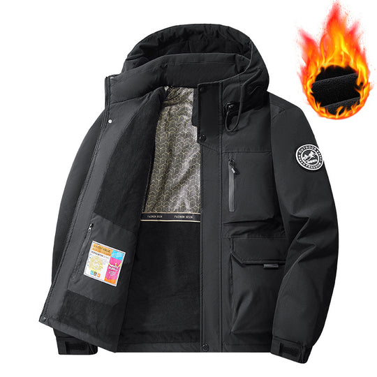 Herren Technischer Thermo-Parka mit Microfleece-Innenfutter und Utility-Taschen Shop Nory