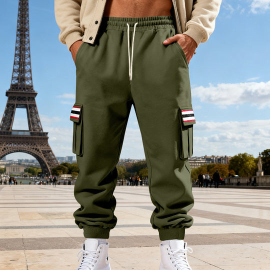 Herren Cargo-Joggerhose mit aufgesetzten Klappentaschen und elastischem Bündchen Shop Nory