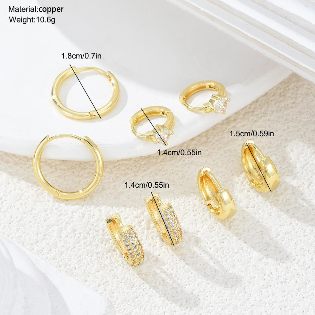 Damen Ohrstecker Set mit funkelnden Zirkonia und elegantem Design Shop Nory