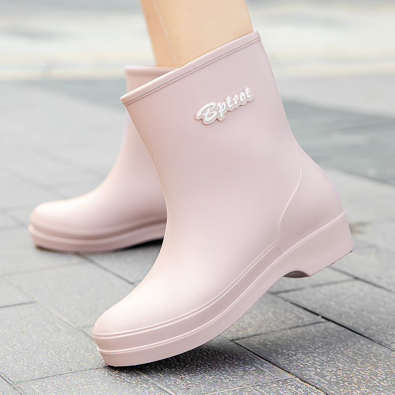Damen Kurzschaftige Plateau-Gummistiefelette mit nahtloser Vollgummi-Konstruktion Shop Nory
