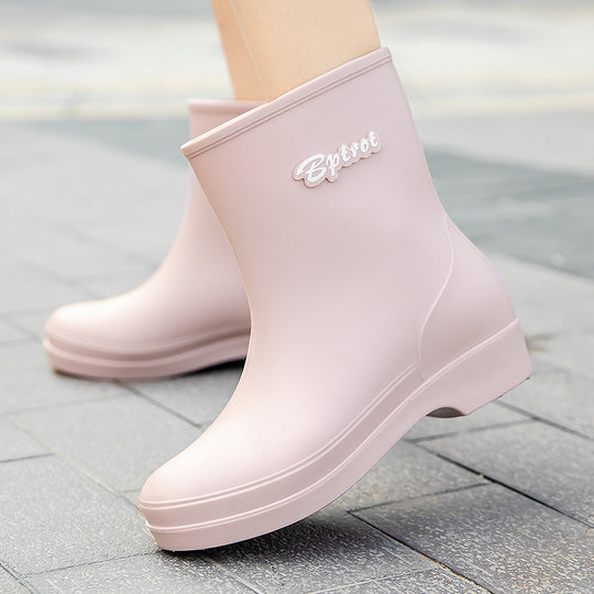 Damen Kurzschaftige Plateau-Gummistiefelette mit nahtloser Vollgummi-Konstruktion Shop Nory