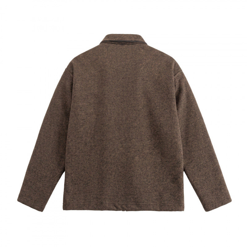 Unisex Boxy-Polo-Pullover aus Wollmix mit Henley-Knopfleiste und geradem Saum Shop Nory