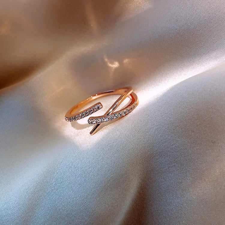 Damen Offener Zirkonia-Ring mit elegantem Design Shop Nory