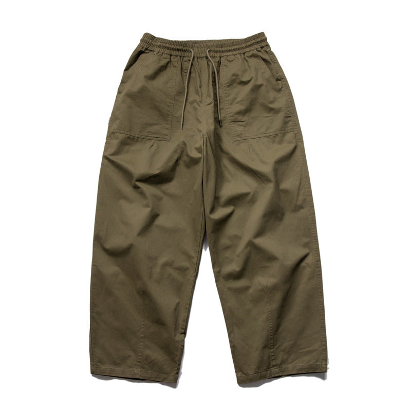 Herren Weite Relaxed-Cargo-Hose mit elastischem Tunnelzugbund und aufgesetzten Beuteltaschen Shop Nory