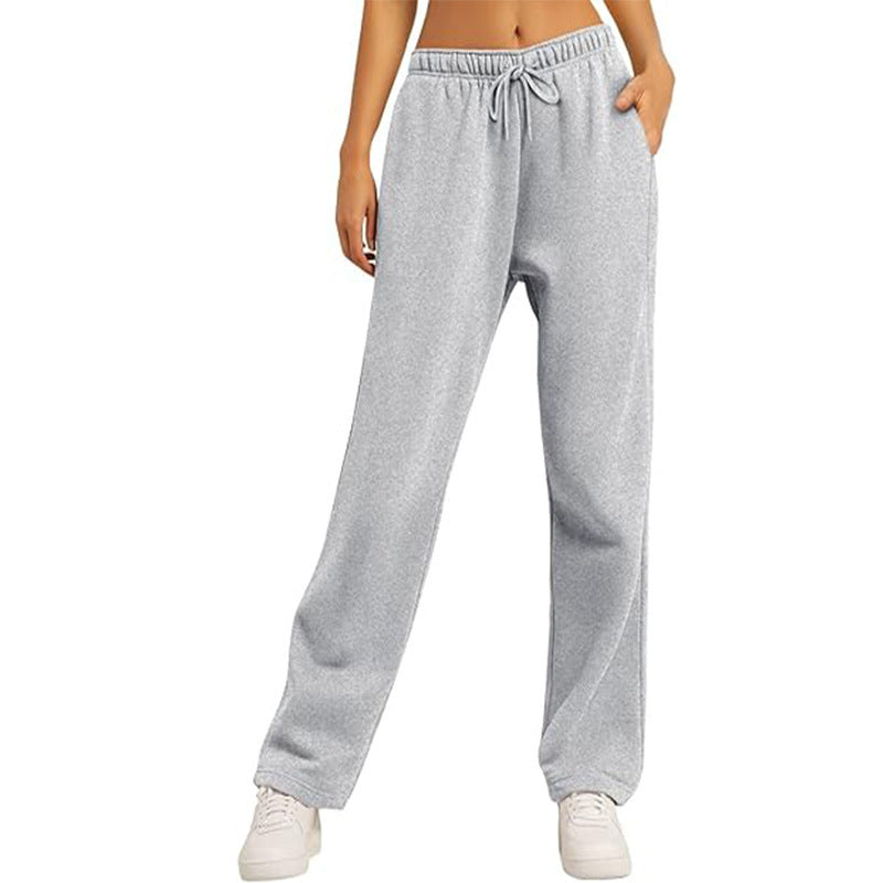 Damen nan hochwertige Relax-Hose mit hoher Taille, geradem Bein und integrierten Eingrifftaschen Shop Nory