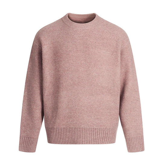Unisex Großer Rundhalspullover aus weichem Feinstrick mit geripptem Saum Shop Nory