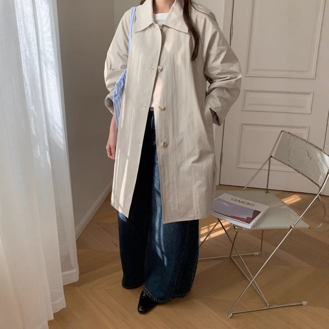 Damen Elegante und zeitlose Trenchcoat Shop Nory