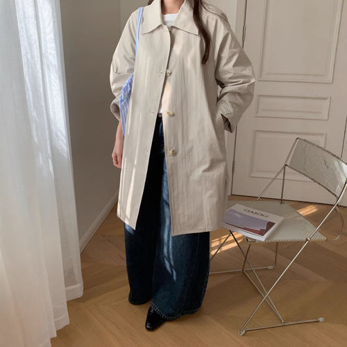 Damen Elegante und zeitlose Trenchcoat Shop Nory