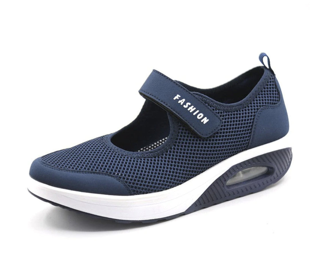 Damen Sportliche Mary-Jane Wedgesneaker mit Luftpolster und atmungsaktivem Mesh Shop Nory